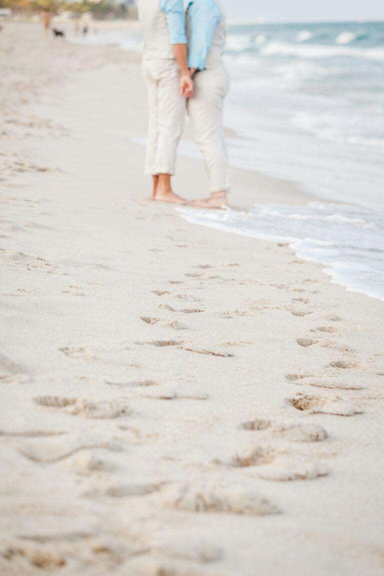 Same Sex South Beach Wedding Walking on Beach